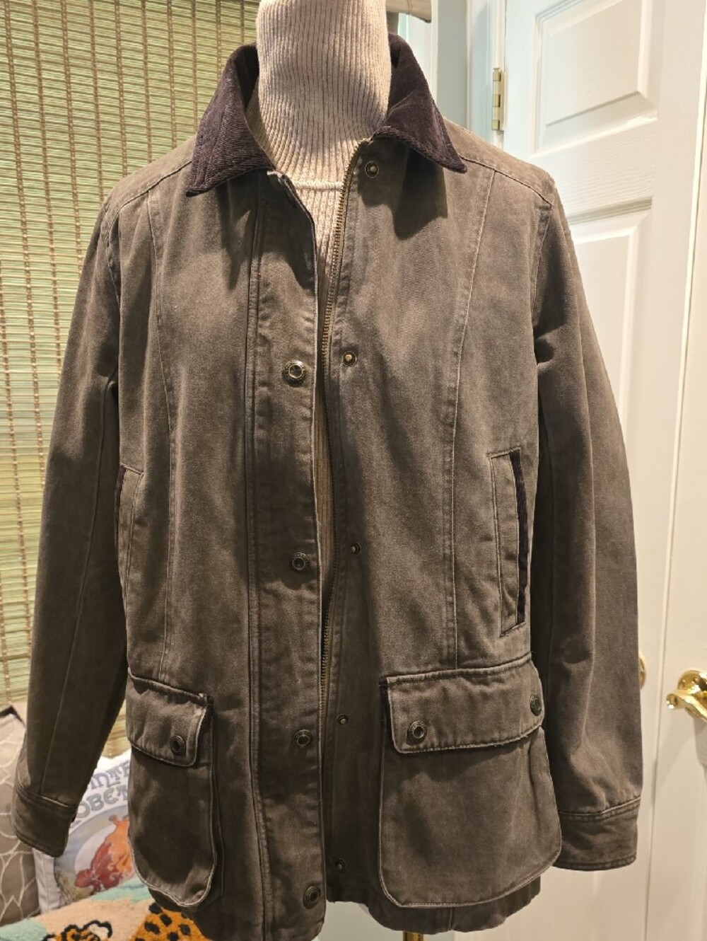 The Vermont Barn Coat Orange Fleece Jacket